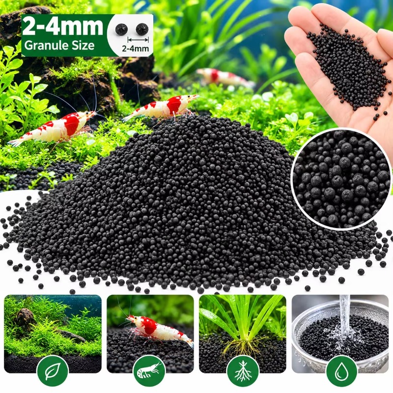 Fish Tank Gravel - Sustrato negro para acuarios, tierra para
