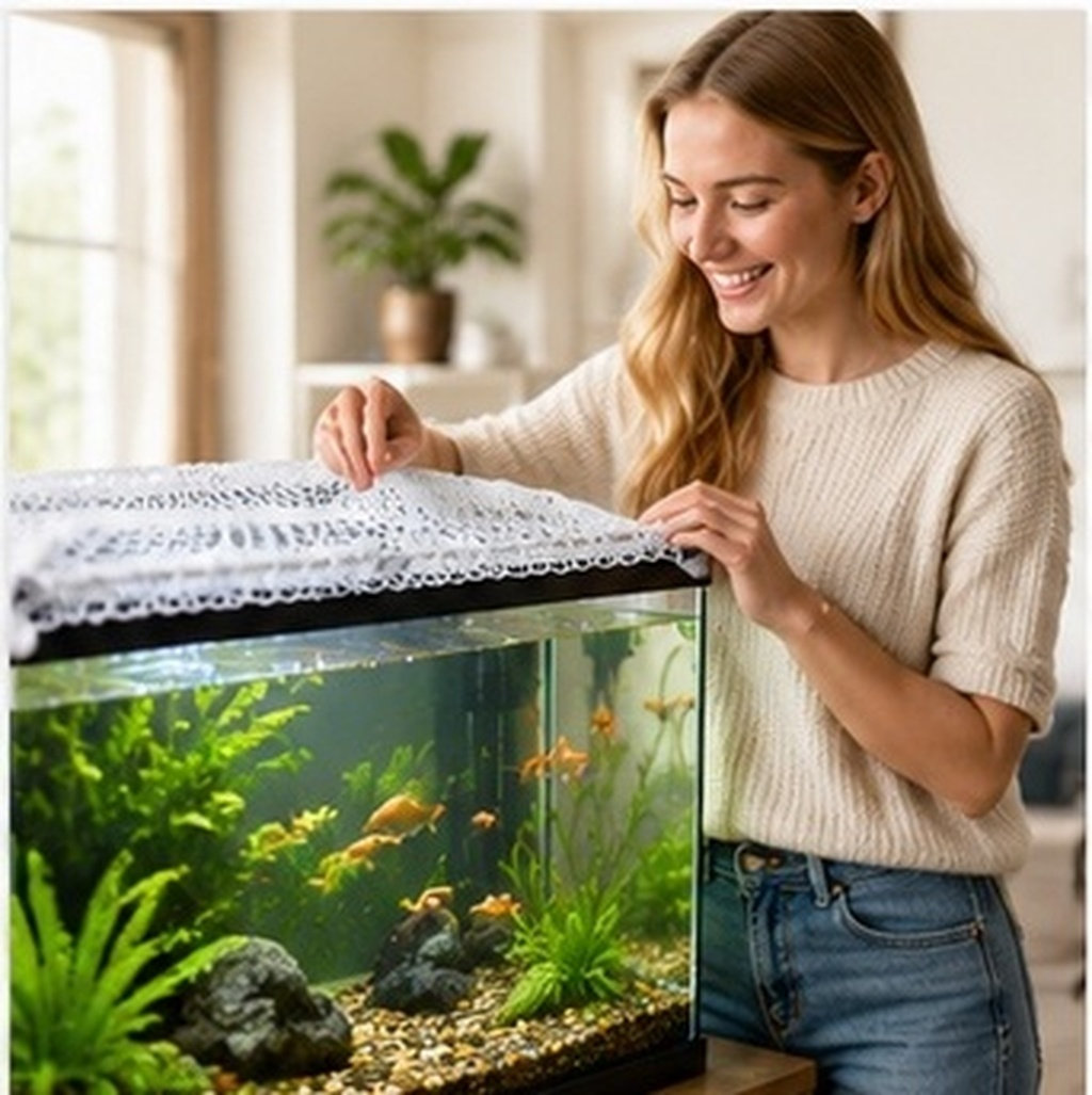 Aquarium Fish Keeping - Malla de nailon de 40x20 cm