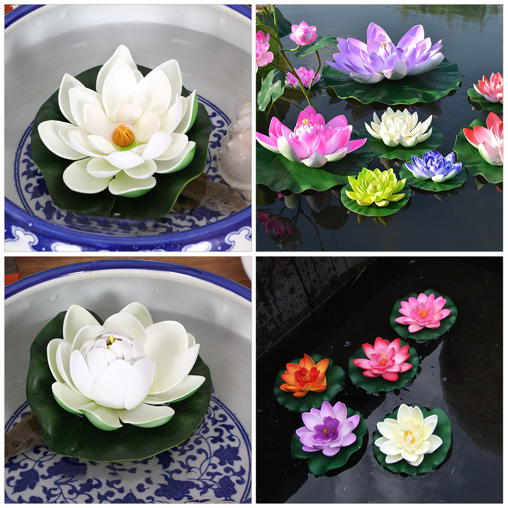 8 piezas de hojas de nenúfar f - Aquarium Decor reseña y precio