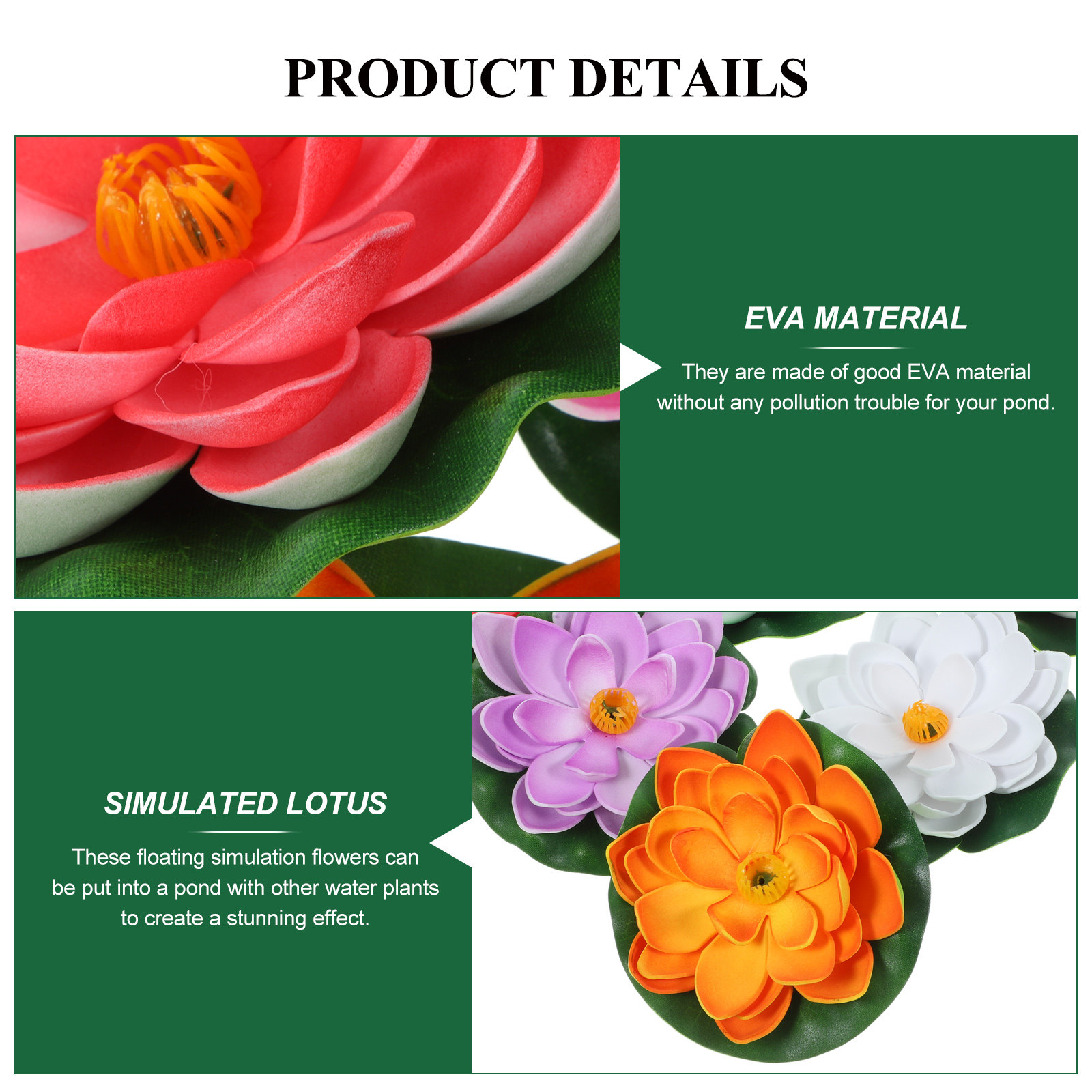 6 piezas de flores de loto art - Aquarium Decor reseña y precio