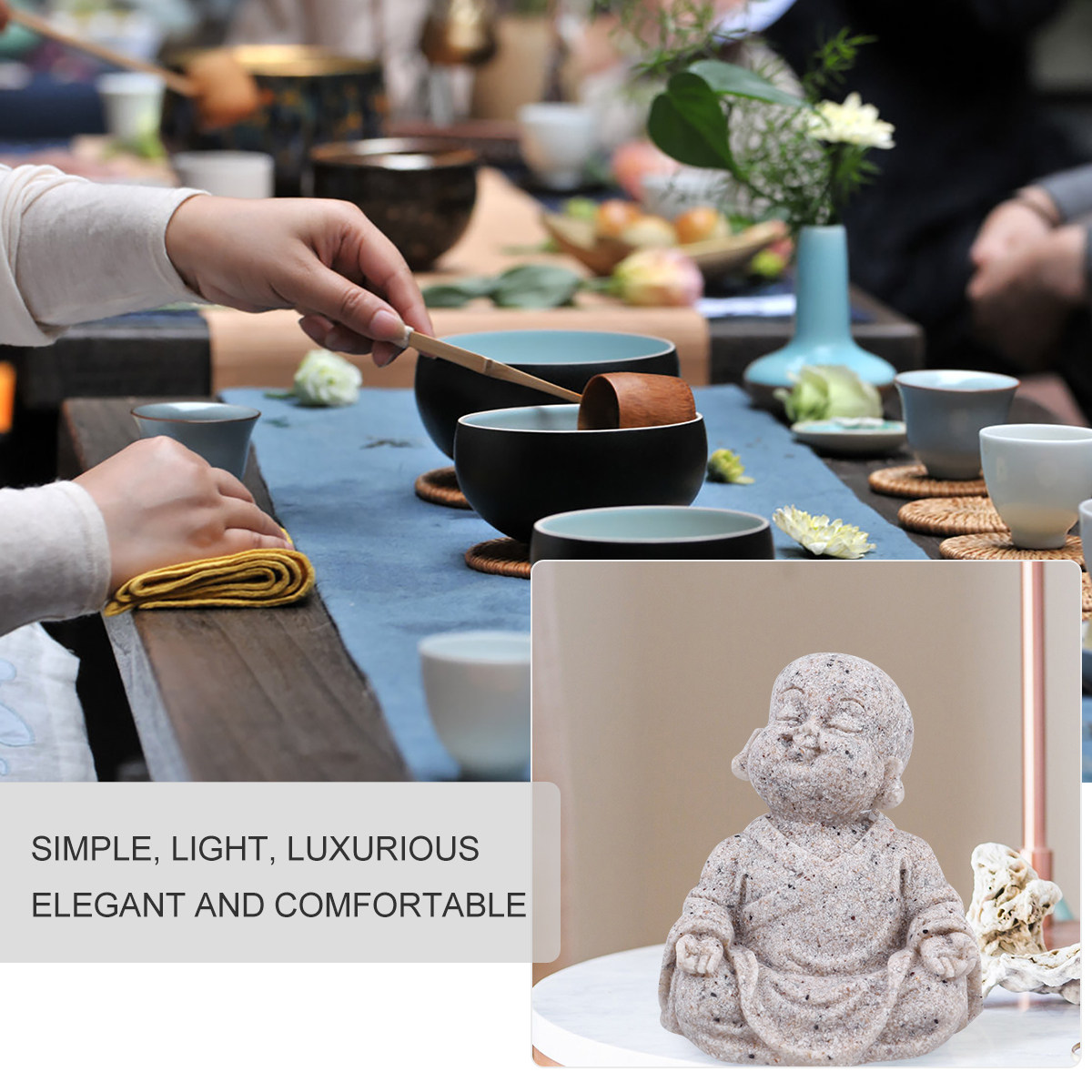 Estatua de Buda Maitreya, hech - Aquarium Decor reseña y precio