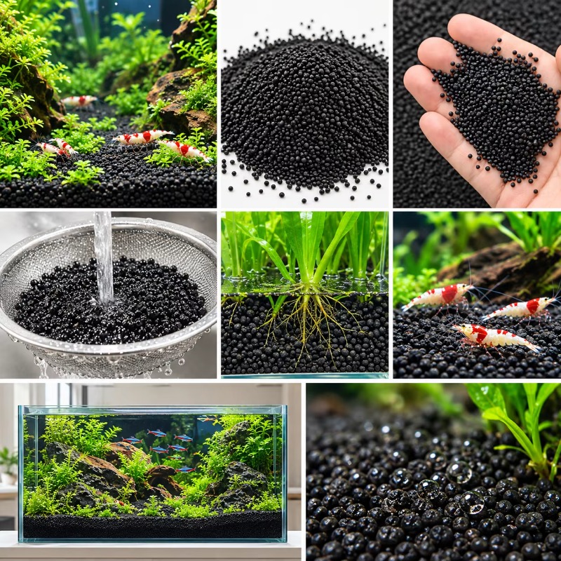 Sustrato negro para acuarios,  - Fish Tank Gravel reseña y precio
